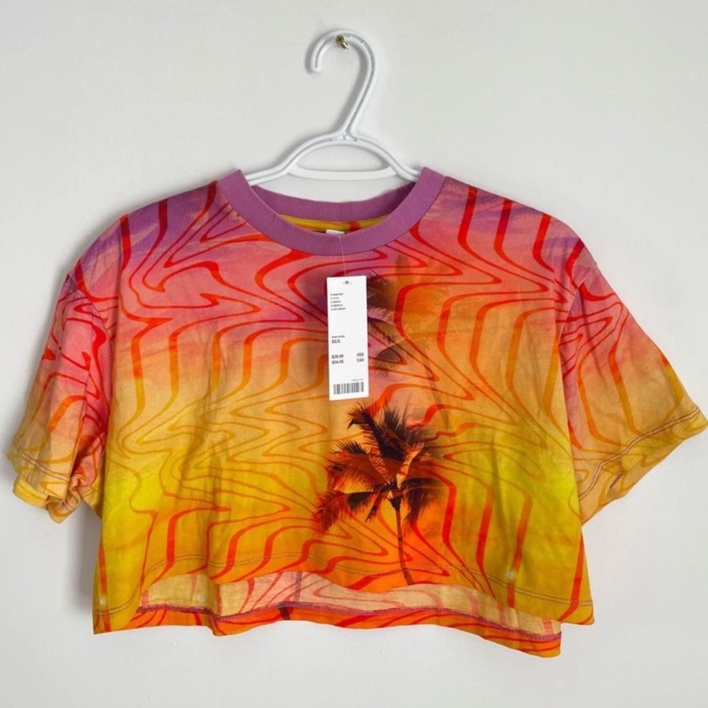 Urban Outfitters Palm Trees Cropped Top
